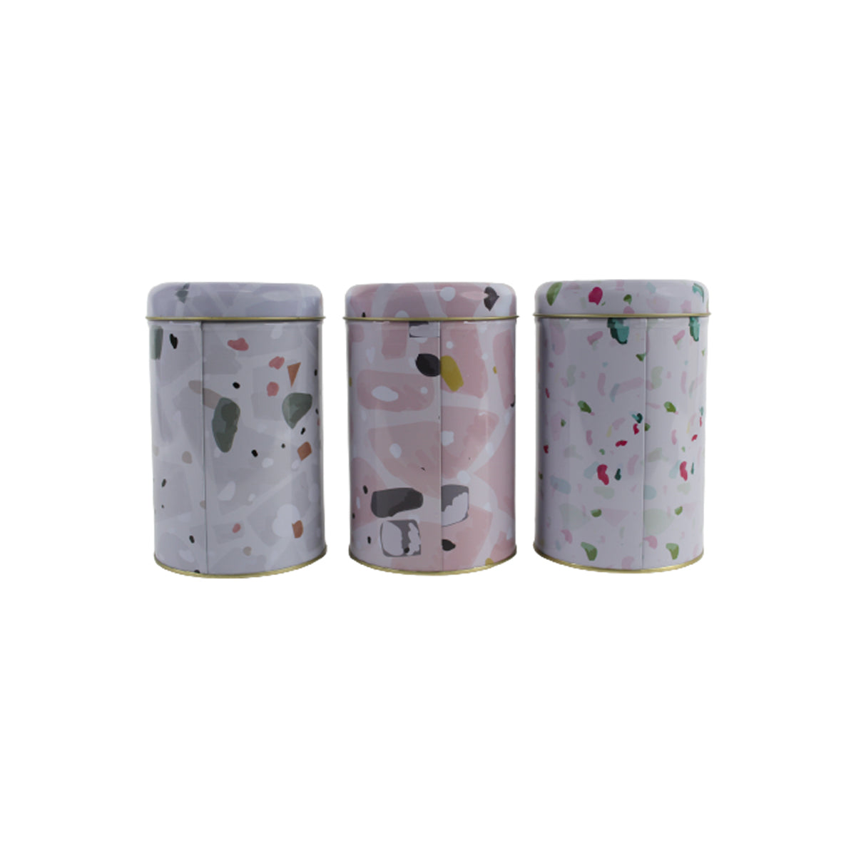 (Set of 3) Floral print Tea, coffee and sugar storage container