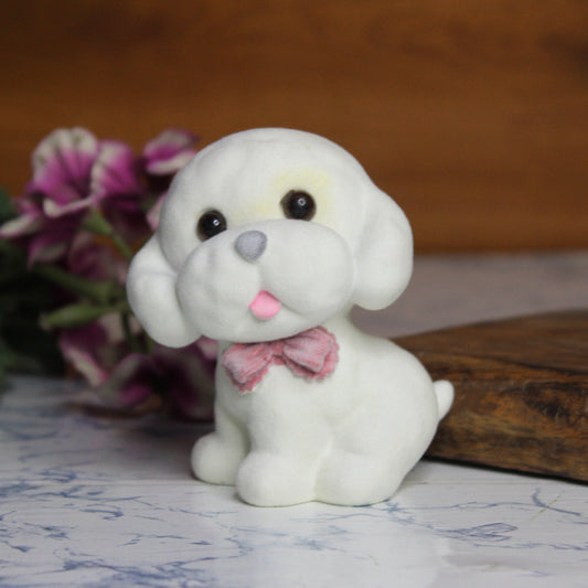 Wonderland imported resin white dog