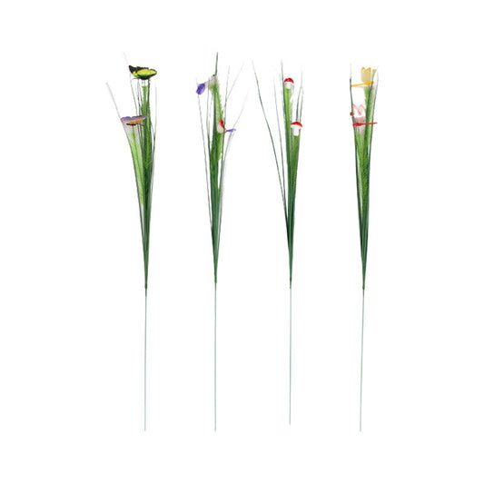 Wonderland Artificial Garden Sticks butterfly, dragonfly, mushroom and birds   ( set of 4)