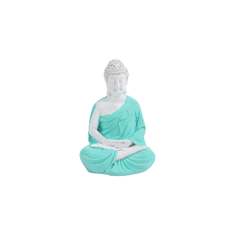 Wonderland 5 inch Resin Blue Samadhi Buddha