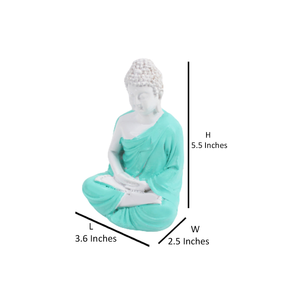 Wonderland 5 inch Resin Blue Samadhi Buddha