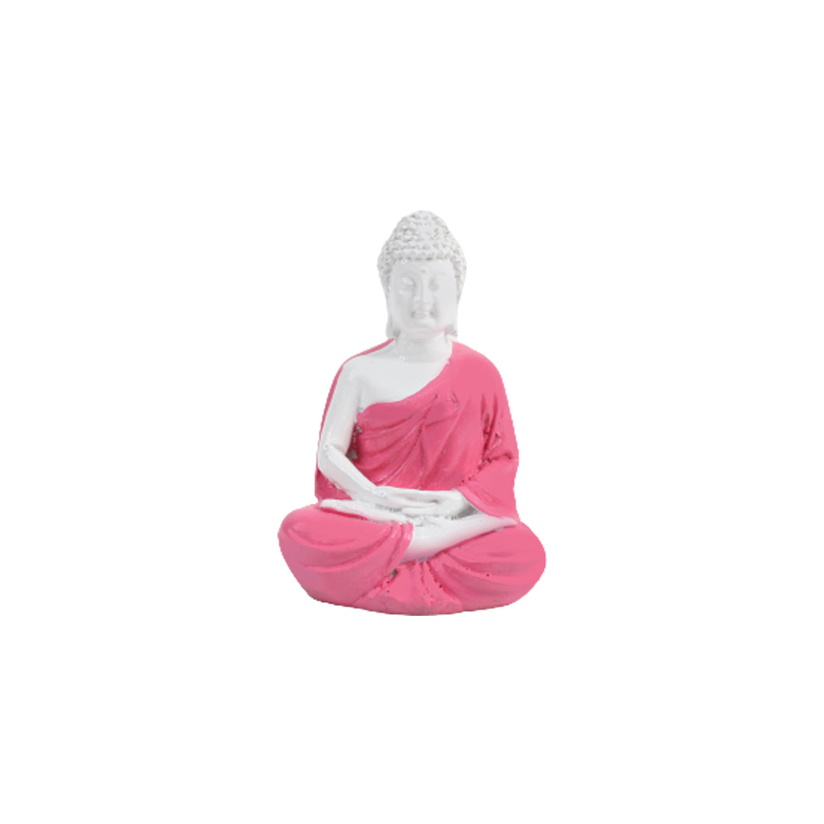 Wonderland 5 inch  Resin Pink Samadhi Buddha