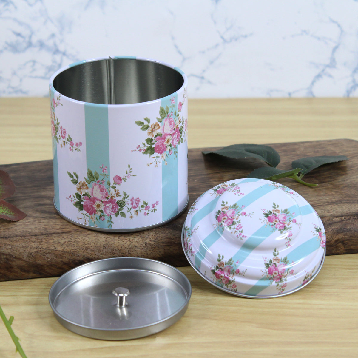 Wonderland Metal floral print storage container