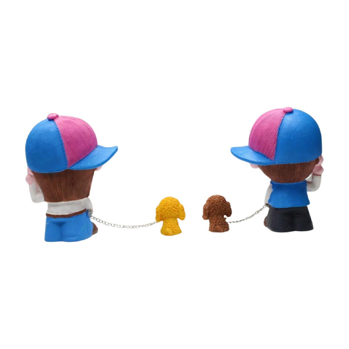 Wonderland imported resin boy with dog statue