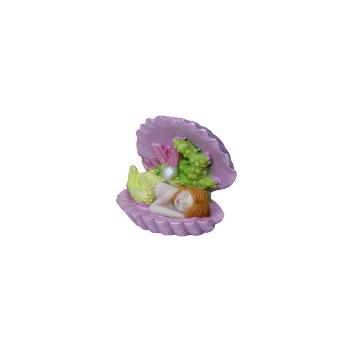 Miniature toys Set of 4 Mermaid inside sea shell (Miniature Fairy Garden Accessoriesfor DIY tray garden Plant Décor)