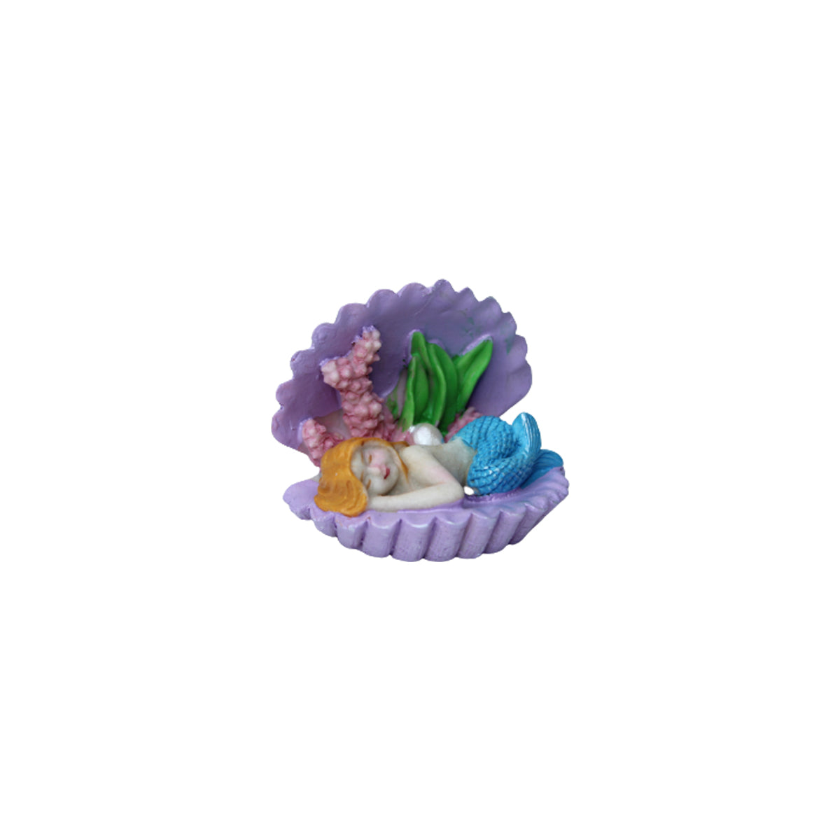 Miniature toys Set of 4 Mermaid inside sea shell (Miniature Fairy Garden Accessoriesfor DIY tray garden Plant Décor)