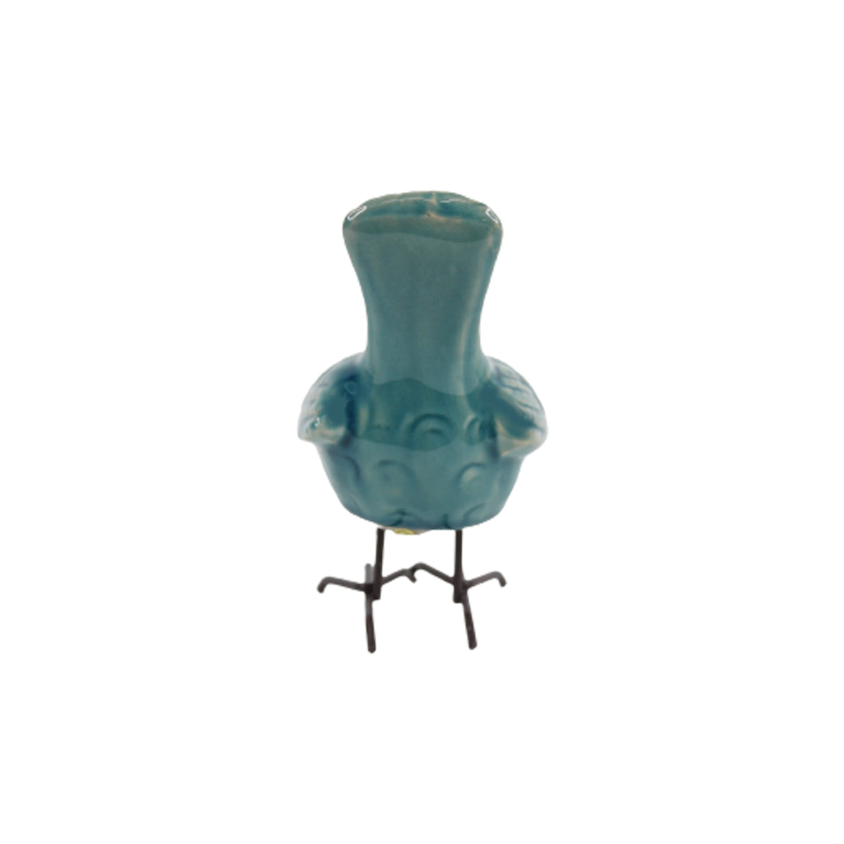 Wonderland Imported Off Sea green Ceramic Bird with legs (Set of 2)