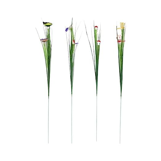 (Set of 4) Artificial Leaves Sticks with Mini Creatures