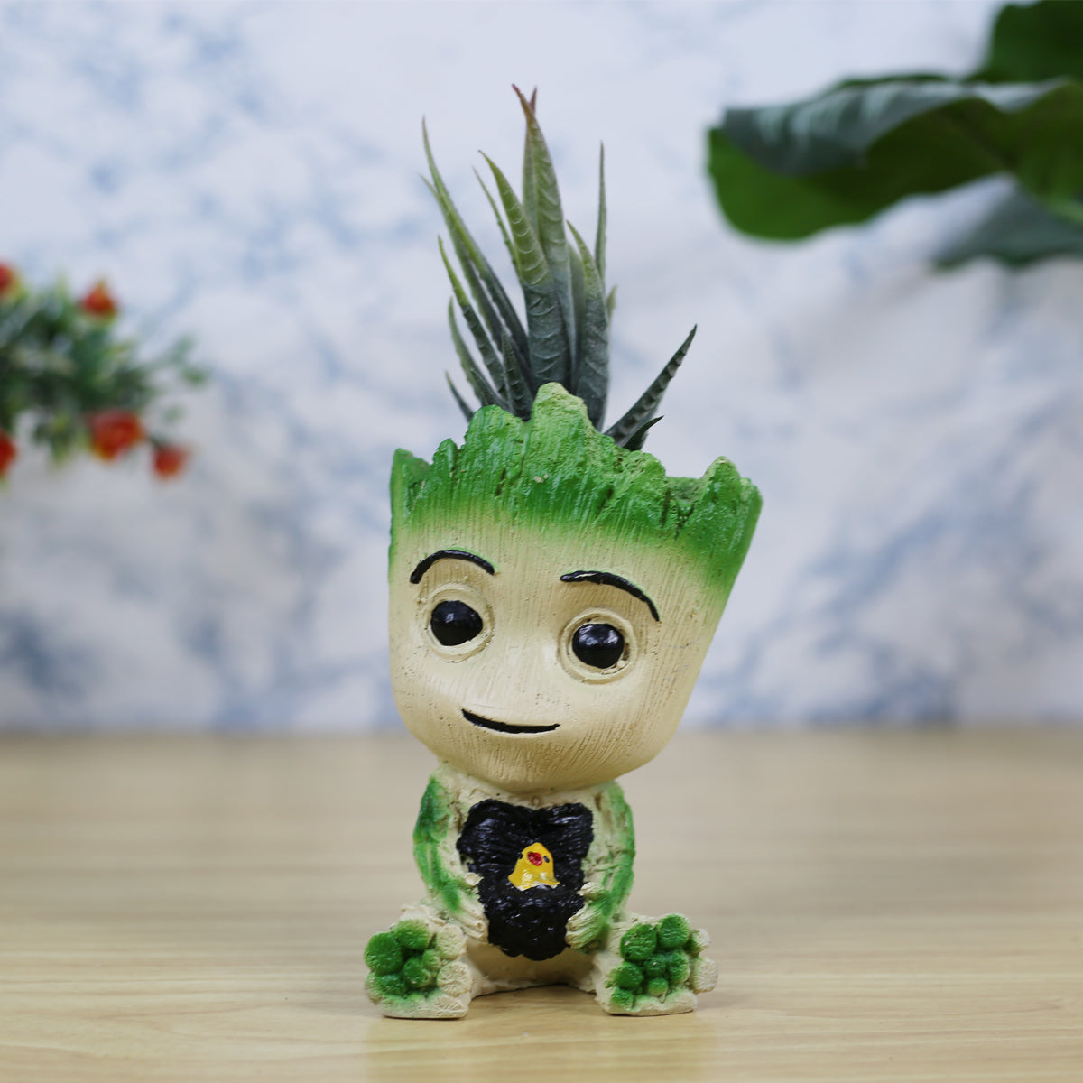 Wonderland Baby Groot with chick for Home and  Decoration (medium size)