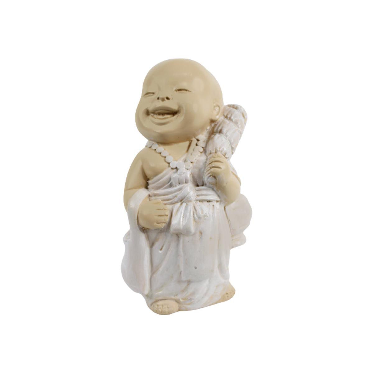 Wonderland Resin Big Monks Statue for Home and Garden Decoration (White)-4