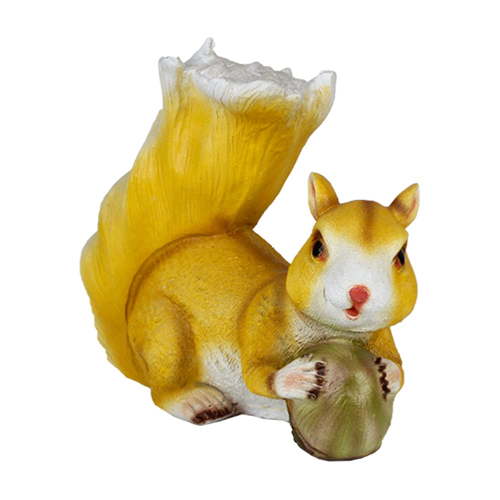 Wonderland SET of 2 Squirrels statue | Material Resin | Length 10 Inches | for Inside or Outside your home | garden decor, garden decoration, home decor, squirrel statue, balocny decoration