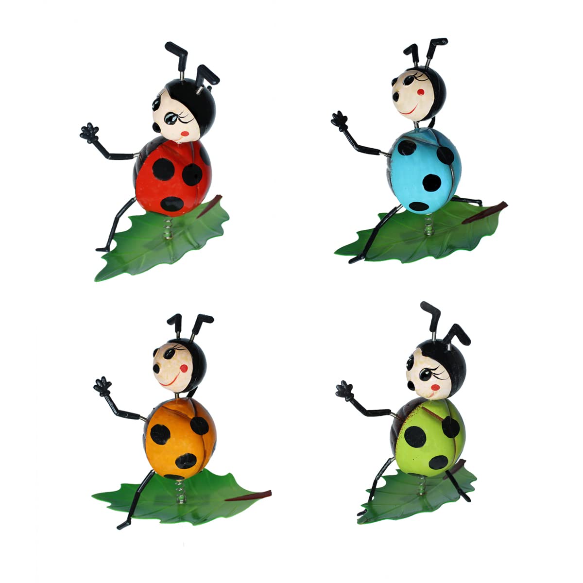 (Set of 4) Colourful Ladybug Garden Stake/Stick for Garden Decoration