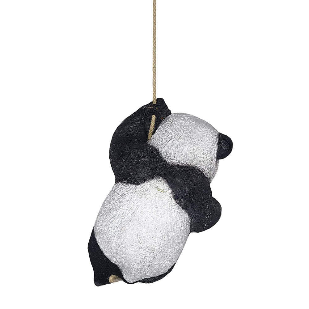 Climbing Panda on Rope for Garden Decoration