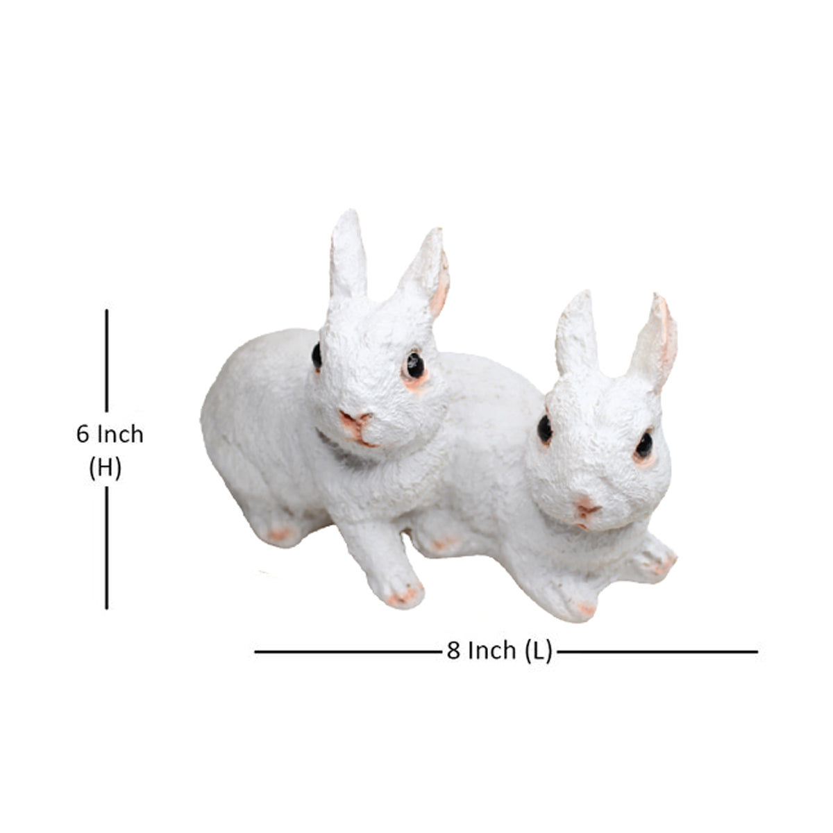 Our Green Window Blend Pair of Rabbit for Home and Garden Decoration