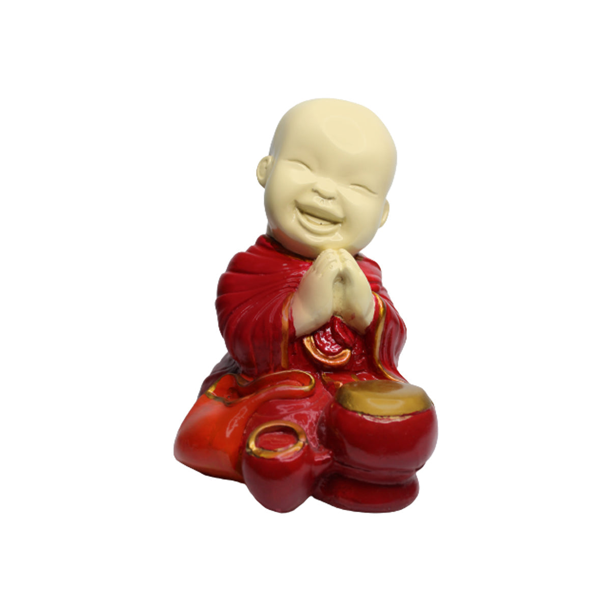 Big Monk Statue for Home and Garden Decoration (Red)