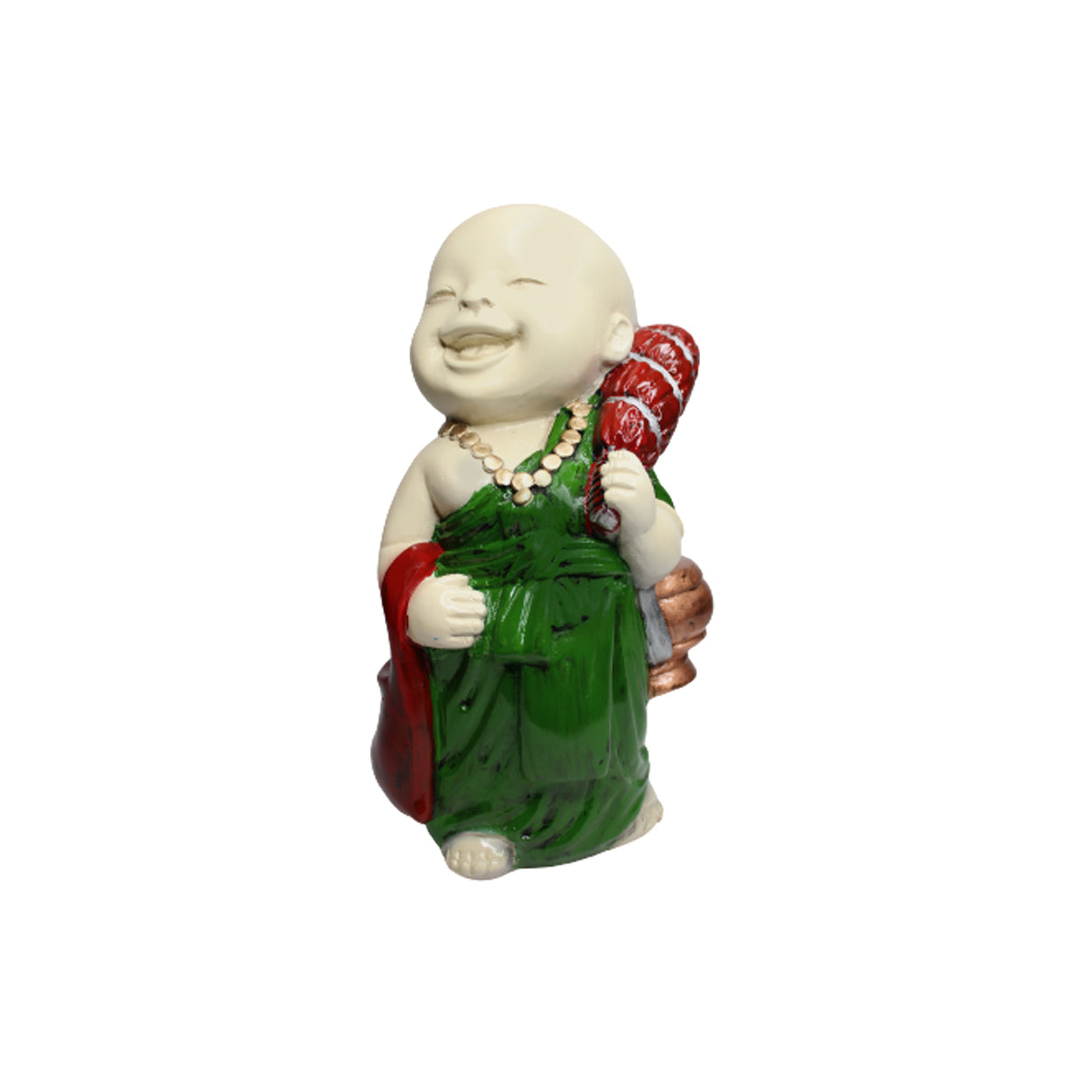 Big Monks Statue for Hoem And Garden Decoration (Green)