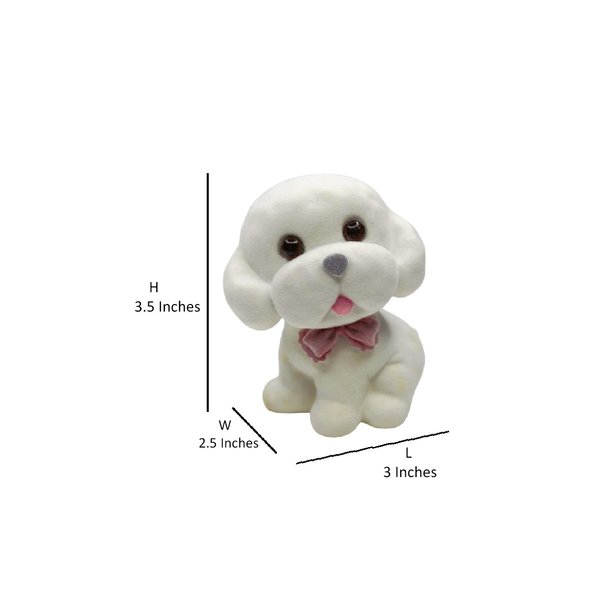 Wonderland imported resin white dog