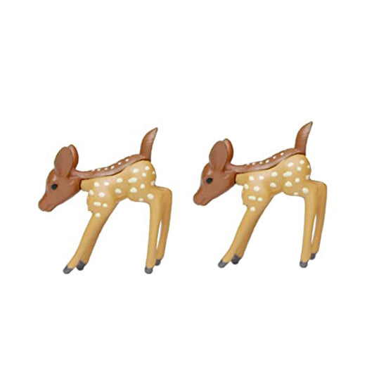 Miniature Toy : (Set of 2) Playing Deer for Fairy Garden Accessories