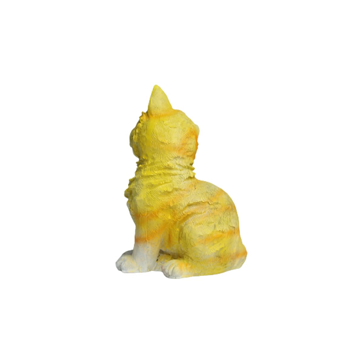 Wonderland resin yellow kitty statue