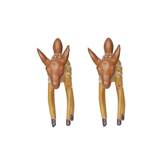 Miniature Toy : (Set of 2) Playing Deer for Fairy Garden Accessories