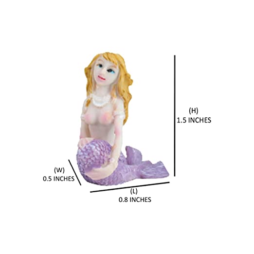 Wonderland Miniature Toys Set of 4 mermaid ( Miniature garden accessories for tray garden )