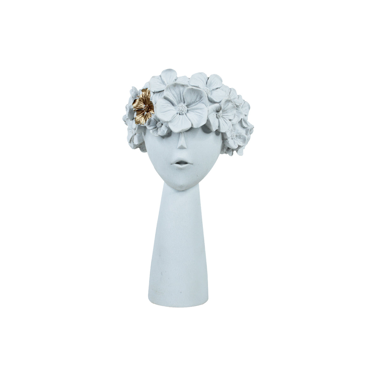 Ceramic Flower Boy Pot for Home Decoration (White)