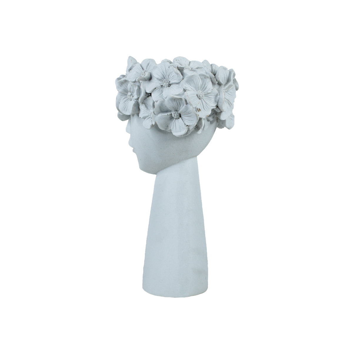 Ceramic Flower Boy Pot for Home Decoration (White)