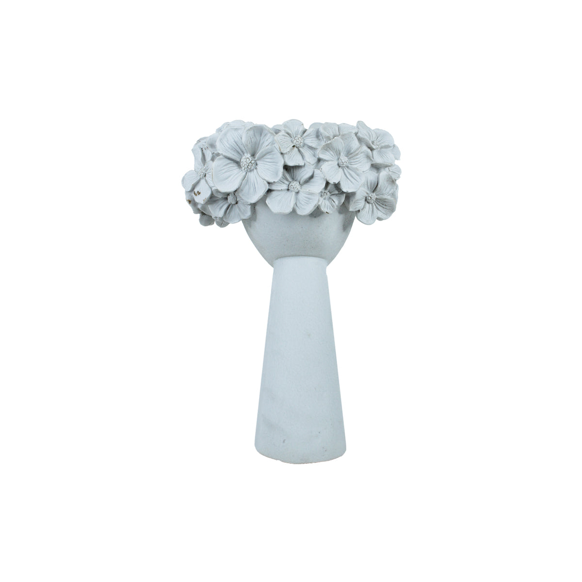 Ceramic Flower Boy Pot for Home Decoration (White)