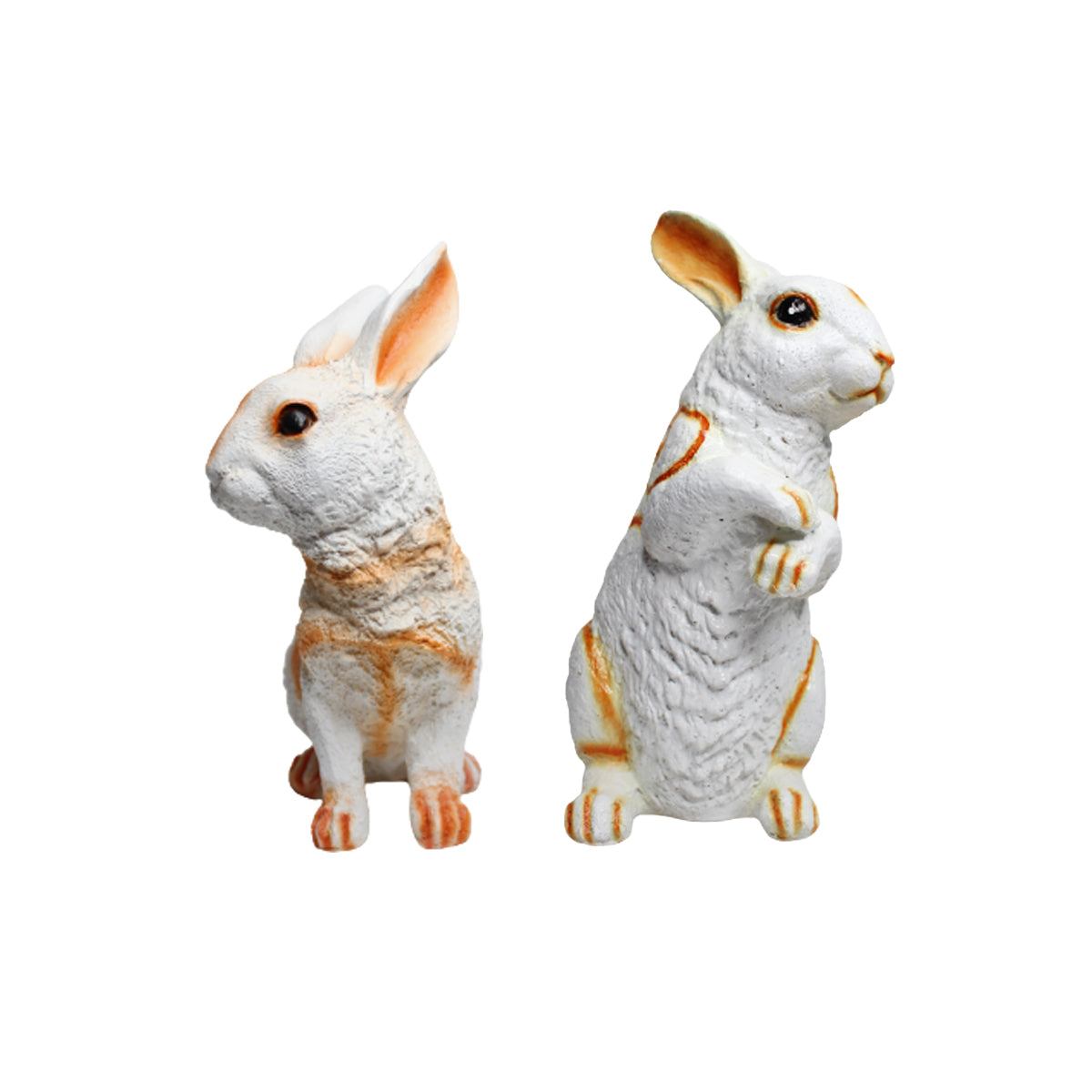 (Set of 2) Sitting & Standing Bunny Rabbit for Garden Decoration