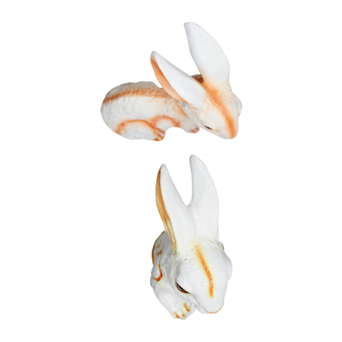 (Set of 2) Rabbits Statue for Garden Decoration (White)