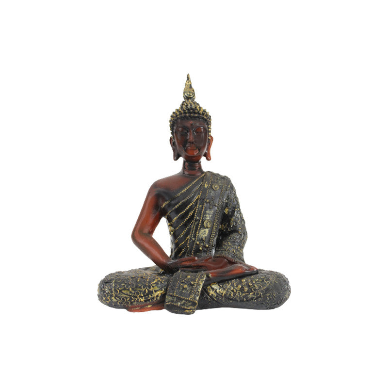 Wonderland  Polyresin Sitting Buddha Idol Statue Showpiece for Home Decor Decoration Gift Gifting