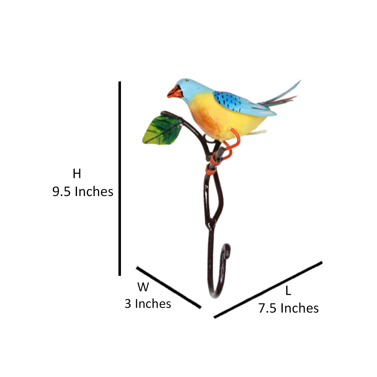 Our Green Window Blue Bird wall Hook/Hanger For Home Decoration