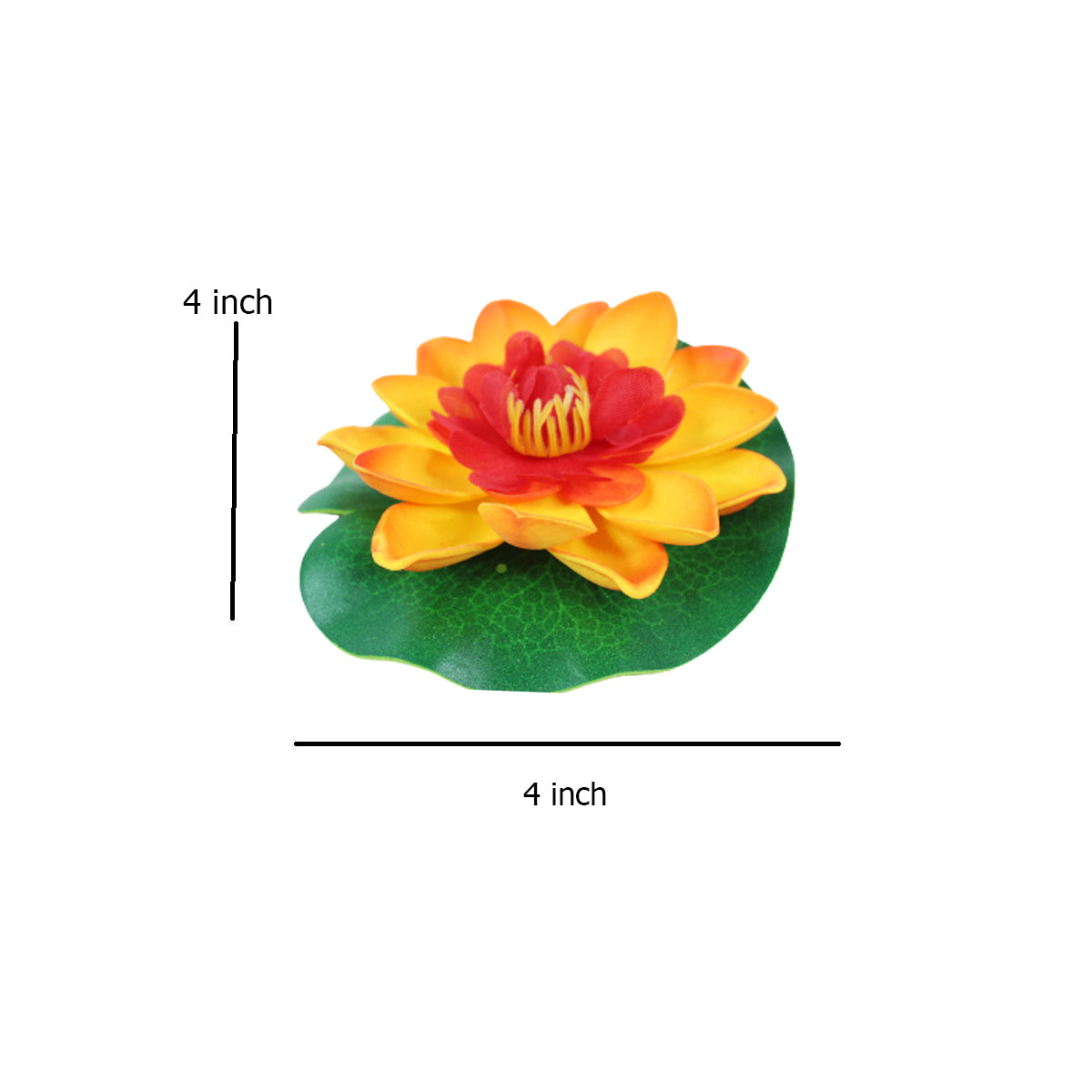 Set of 10 Floating in water artificial  Orange Lotus