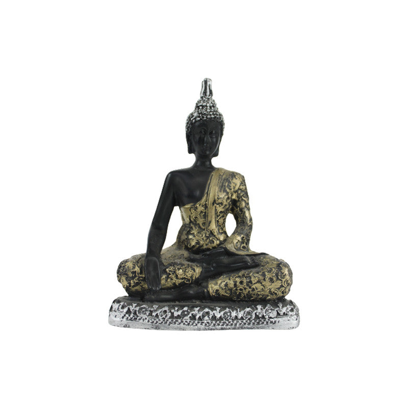 Our Green Window Buddha Idol Statue Showpiece With (Golden ) for Living Room Home Décor and