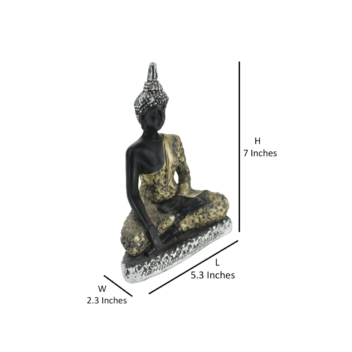 Our Green Window Buddha Idol Statue Showpiece With (Golden ) for Living Room Home Décor and