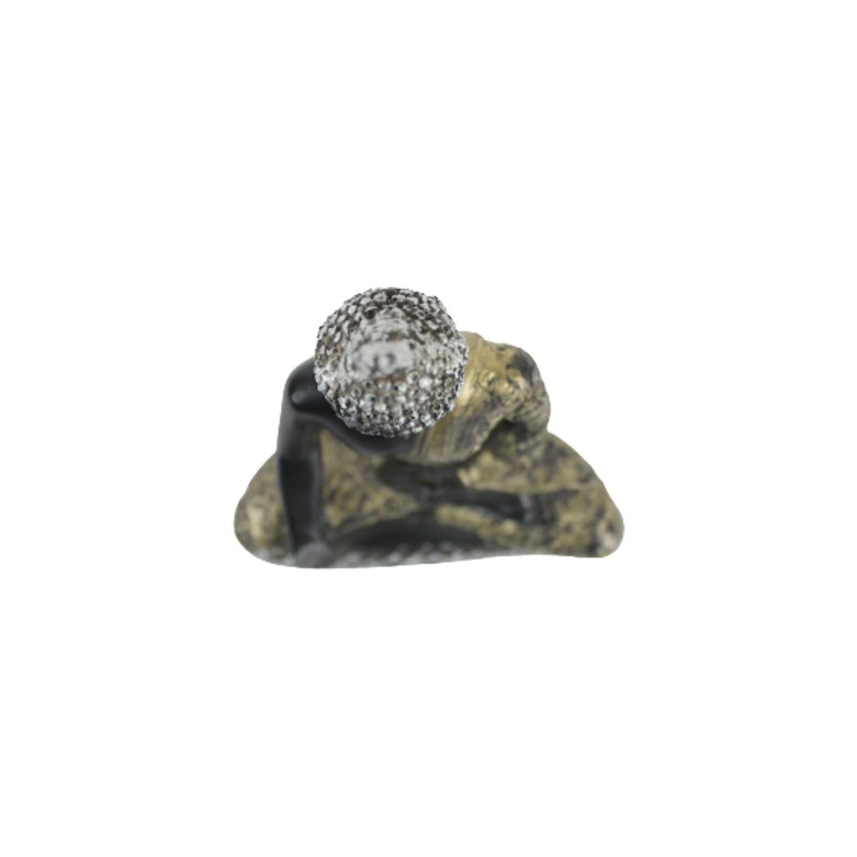 Our Green Window Buddha Idol Statue Showpiece With (Golden ) for Living Room Home Décor and