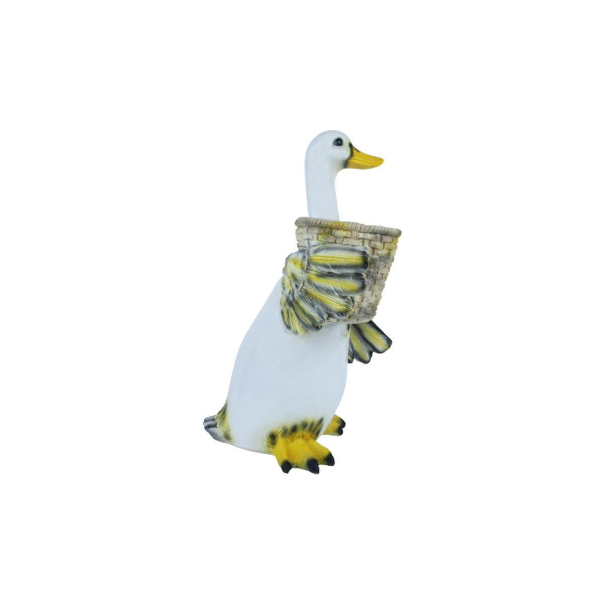 Duck Holding Basket Planter for Garden Decoration