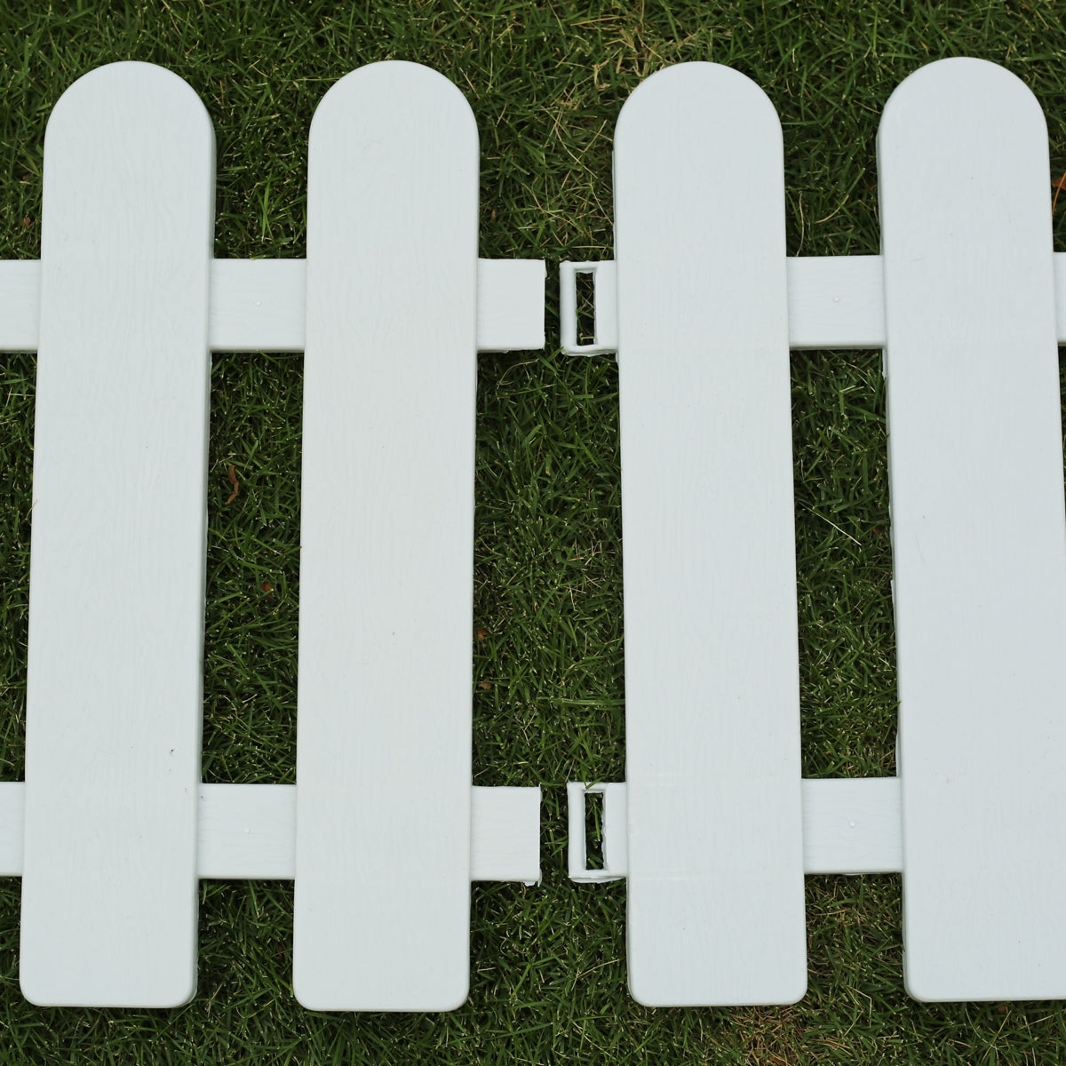 Pack of 4 : PP Picket self Standing Fence for Indoor/Outdoor Garden