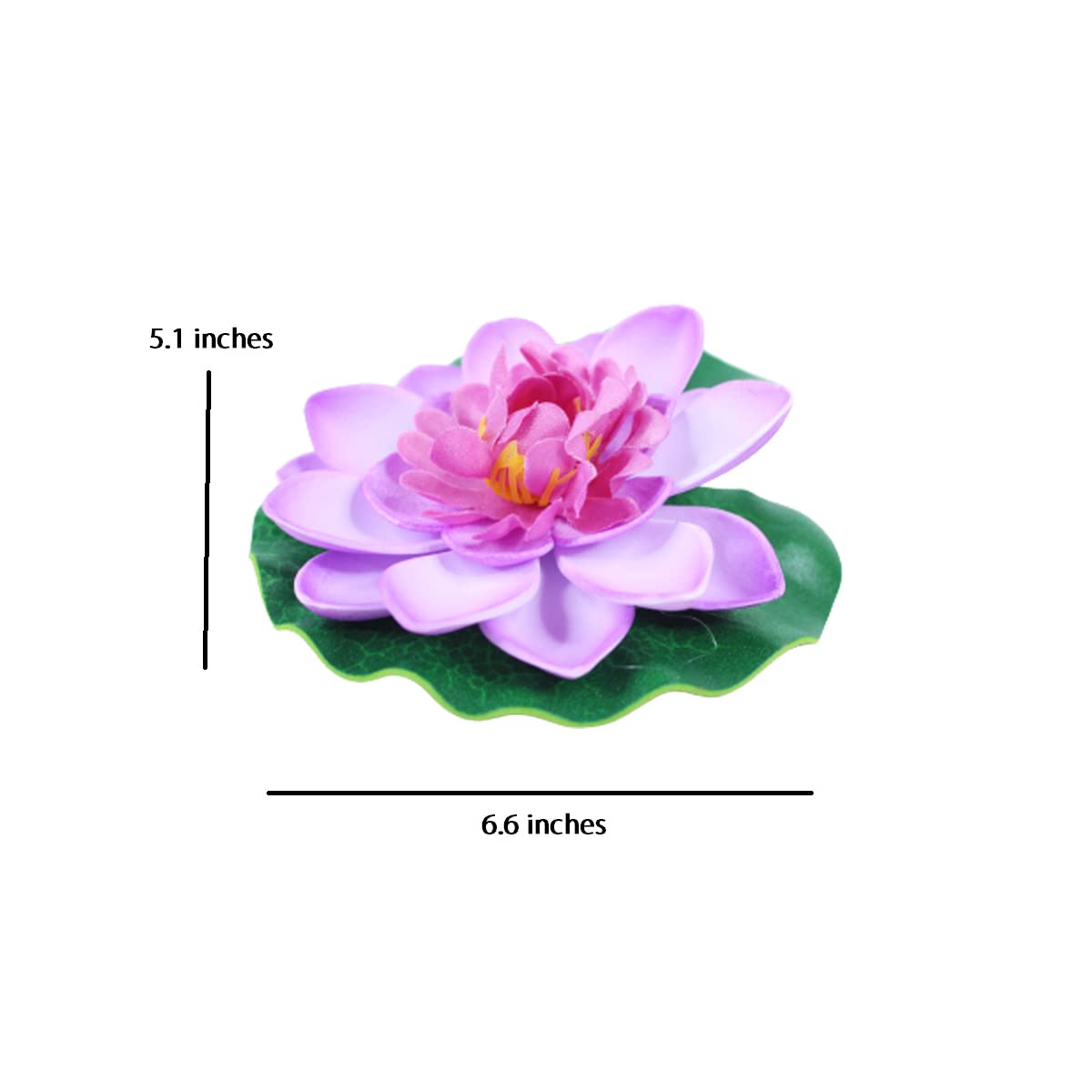 Set of 10 Purple floating in water artificial Lotus