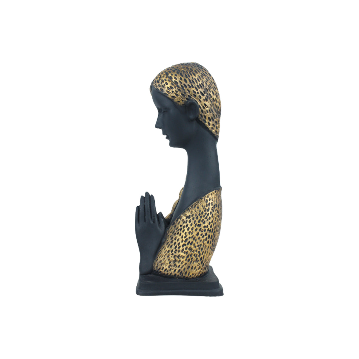 Namaste Girl Statue for home and Golden Decoration