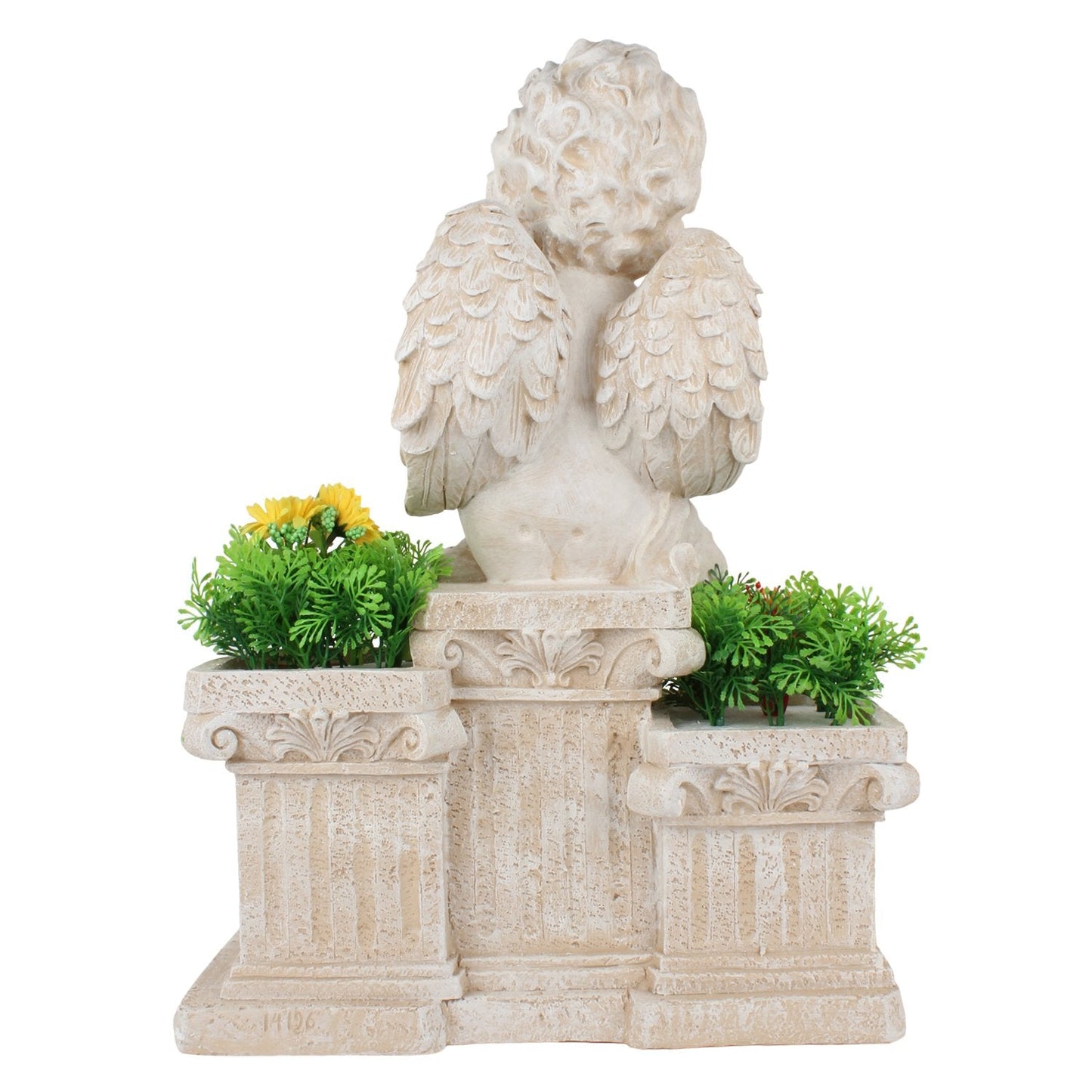 Our Green Window Angel with Two Pot Planter for Garden Decoration