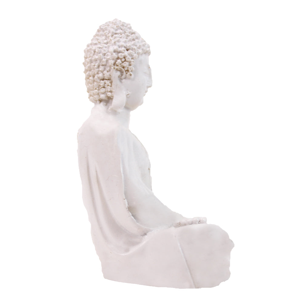 Small Buddha Statue for Home Decoration (White)