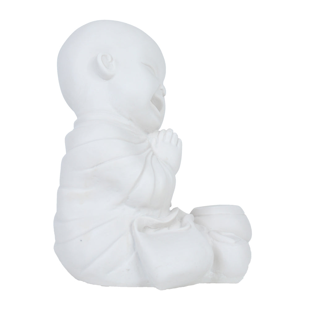 Our Green Window Big Monks Statue for Home and Garden Decoration (White)