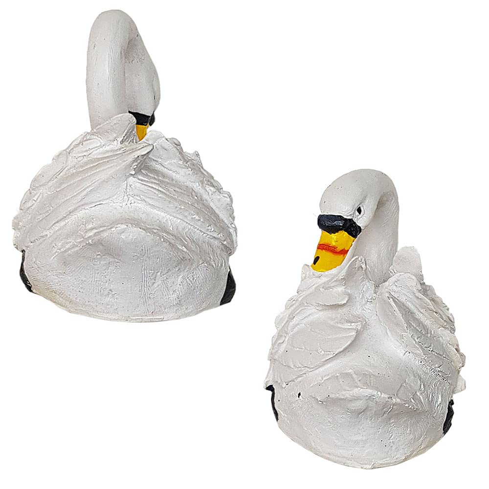 (Pack of 2) Swan Front & Back Statue for Garden Decoration