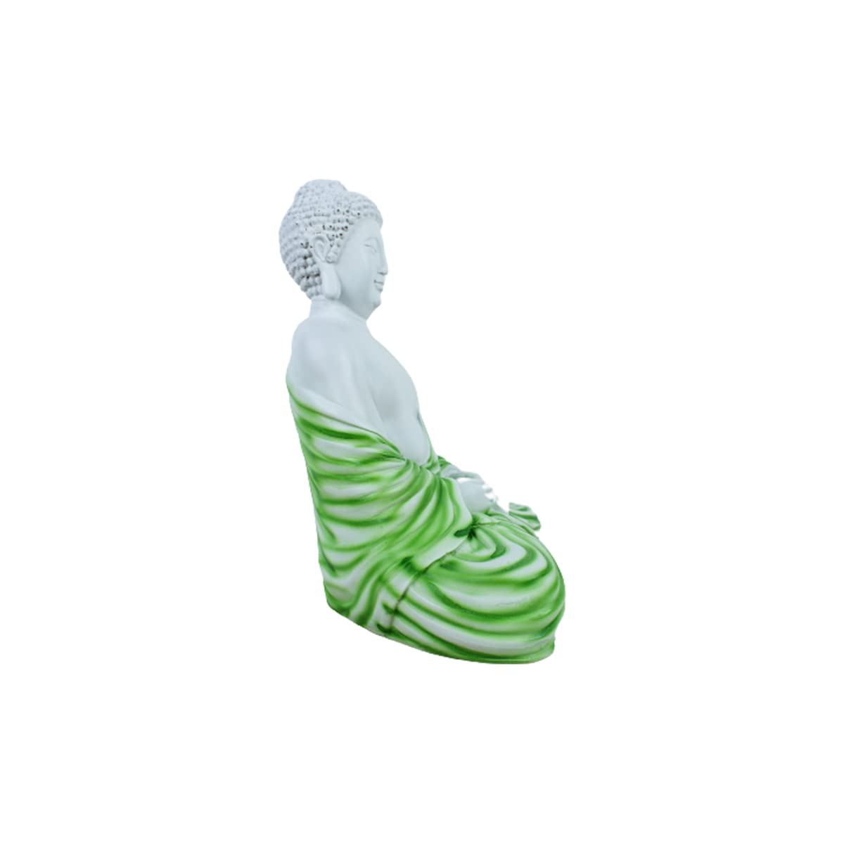 Our Green Window 14 inch Buddha Statue for Home and Garden Decoration (Green)