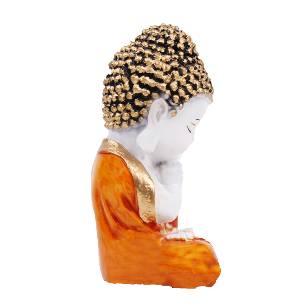 Small Buddha Statue for Home Decoration (Orange)