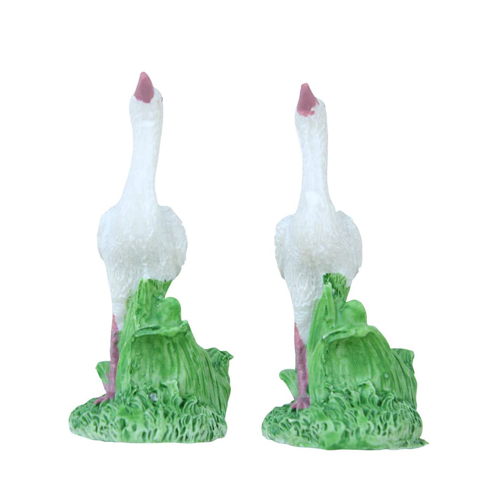 Set of 2 Crane Miniature Garden Decoration Accessories