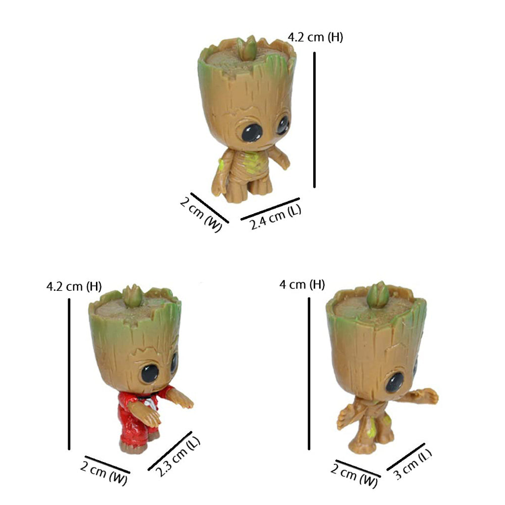 (Set of 4) Groot Miniature for Landscape Decoration