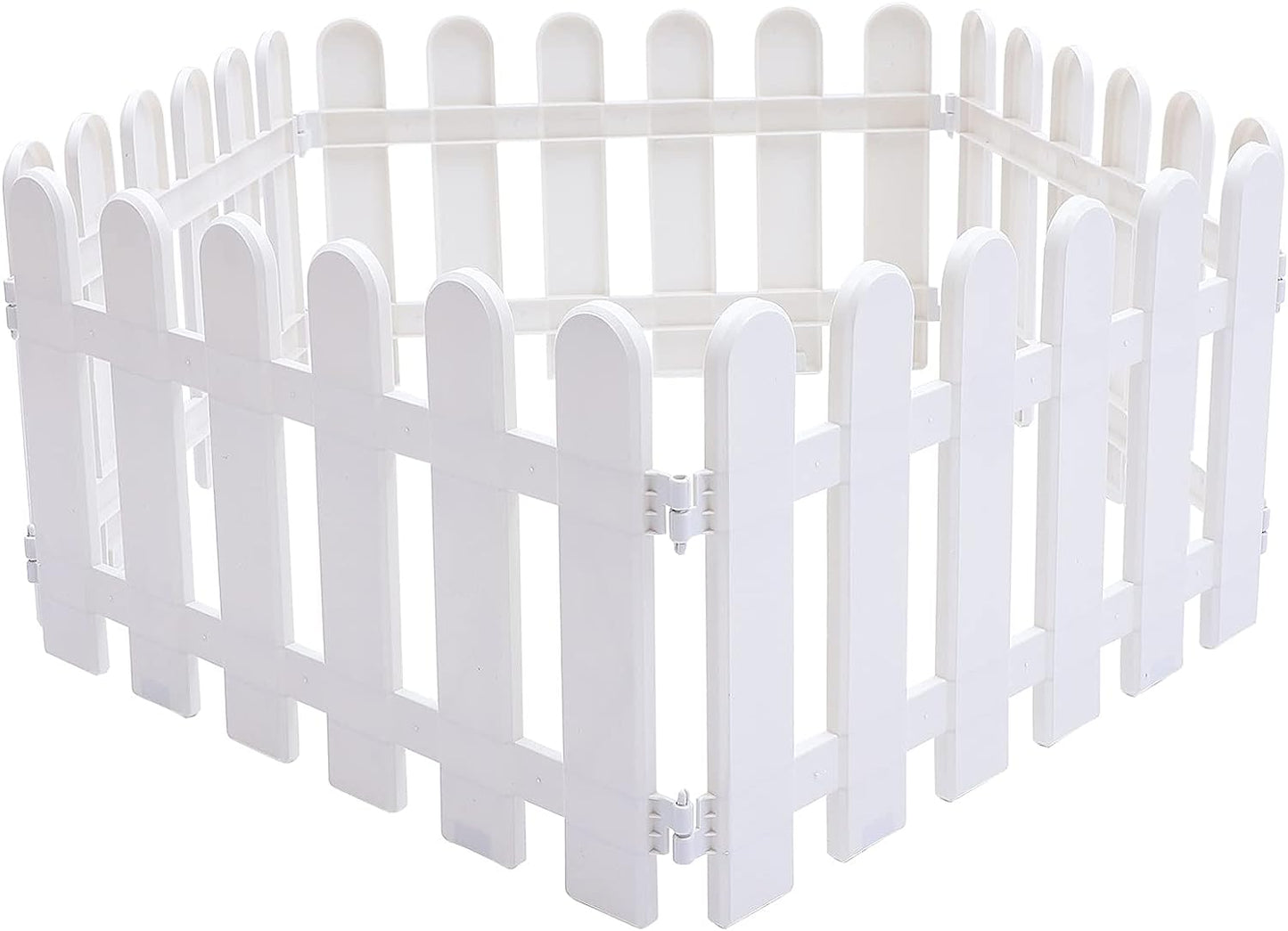 Pack of 8 : PP Picket self Standing Fence for Indoor/Outdoor Garden