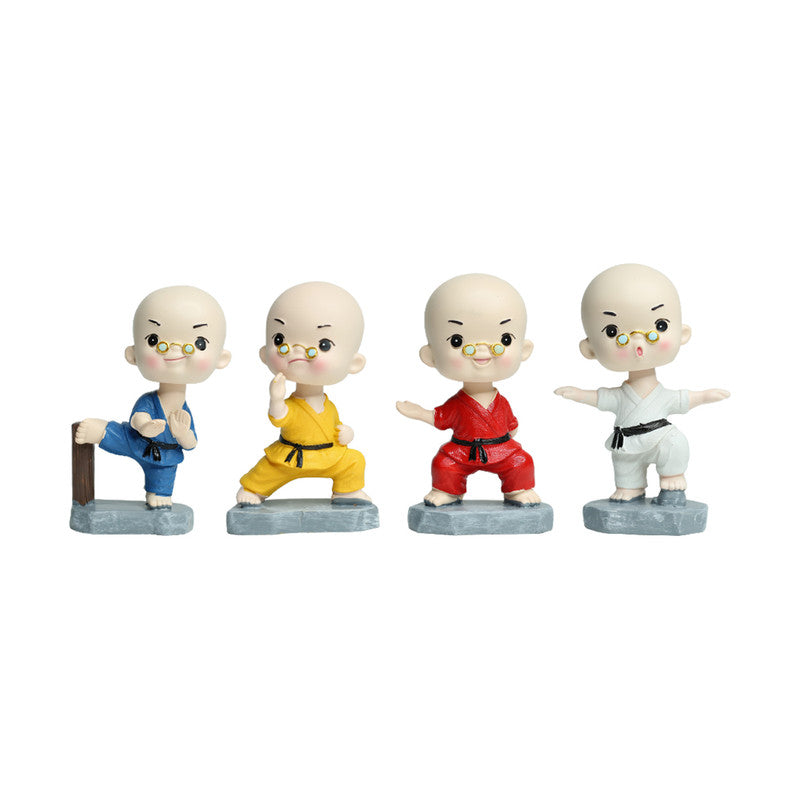 Wonderland ( Set of 4 ) Karate Monk Set| monk statue| home décor| gift articles | gift item